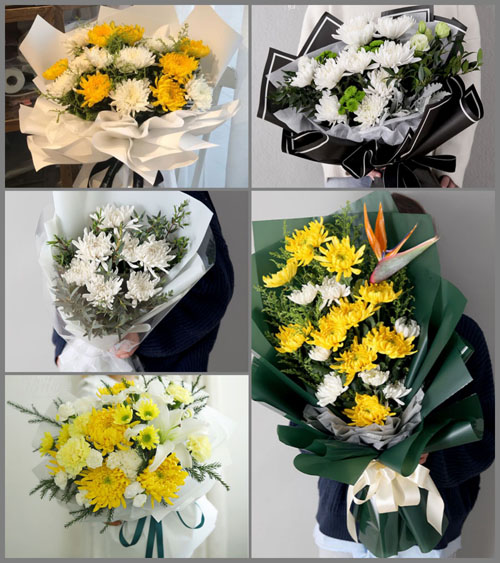 浙江省丽水云和县石塘镇岭足村白事花束代送